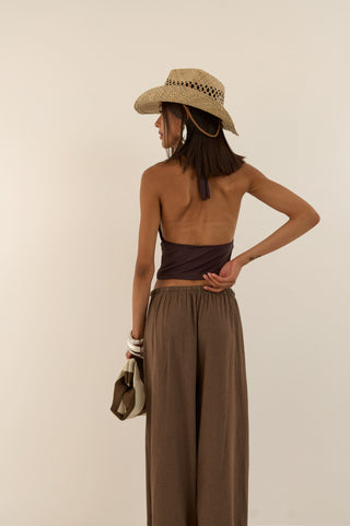PANTALONE LINO BROWN