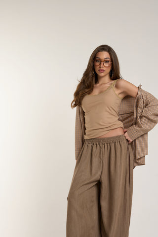 CAMICIA BEIG&BROWM