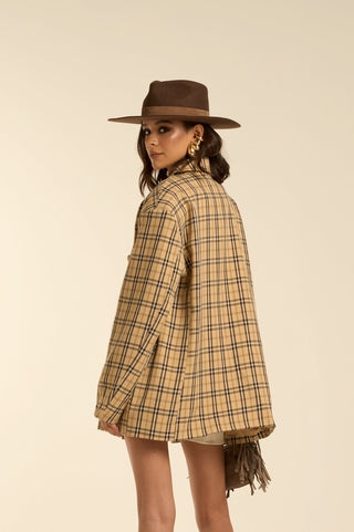 BLAZER BEIGE TARTAN