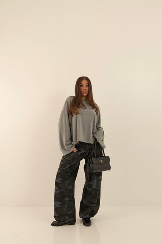 MAGLIA "GOOD THINGS TAKE TIME" GRIGIO