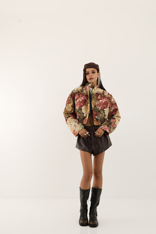 MINI SHORTS SIMILPELLE ROCK MARRONE
