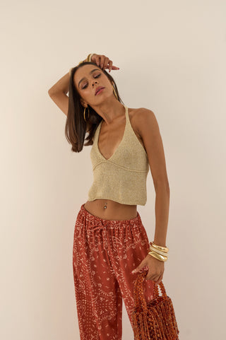 PANTALONE BANDANAS TERRACOTTA