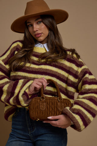 MINI QUILT SUEDE BAG