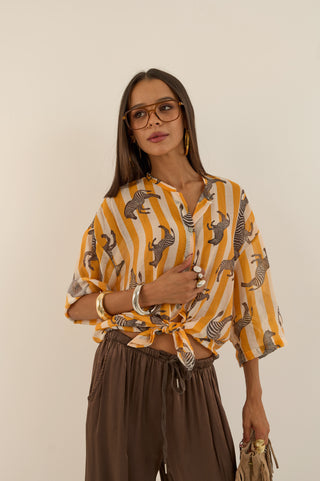 CAMICIA TUCSON ZEBRA ARANCIO