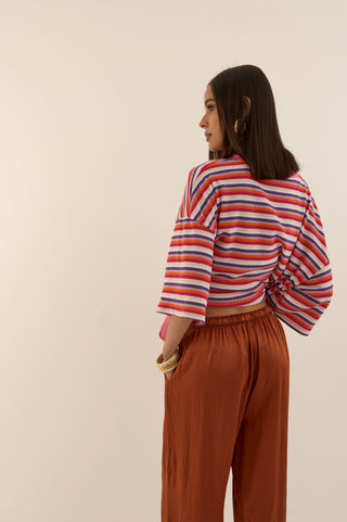 PANTALONE SATIN MATTONE