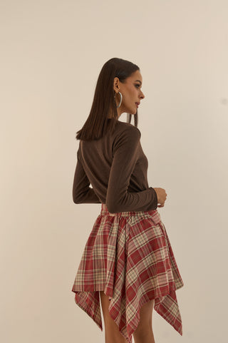 MAGLIA BOTTONI NINA MARRONE
