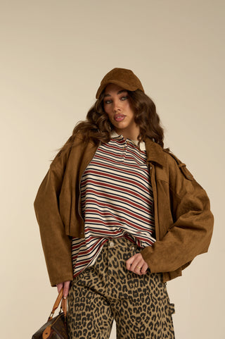 Bomber in suede BRUNA CAMMELLO