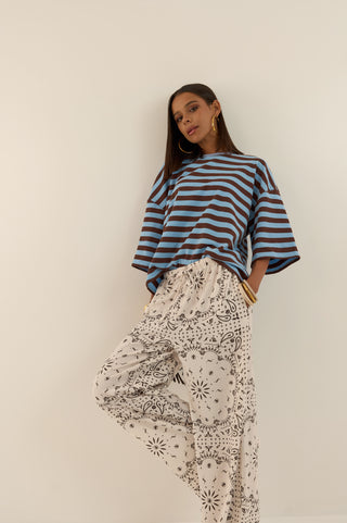 PANTALONE BANDANAS BIANCO