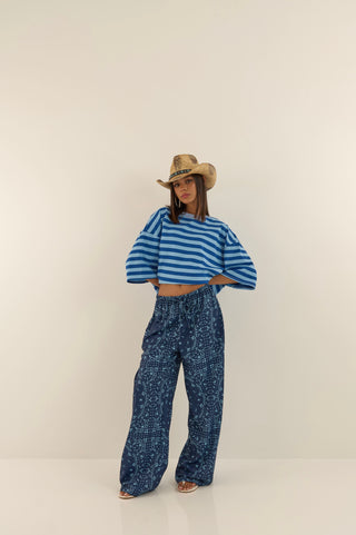 PANTALONE BANDANAS BLU
