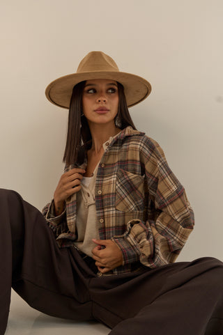 CAMICIA TARTAN RILEY BEIGE