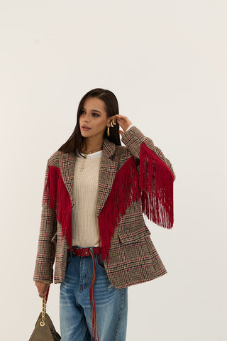 BLAZER FRANGE ALABAMA INVERNO ROSSO