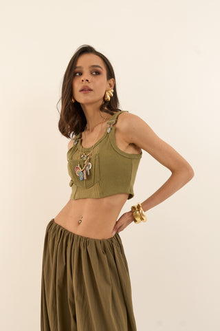 TOP SALOPETTE VERDE