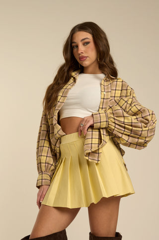 Gonna a pieghe CLÍO YELLOW
