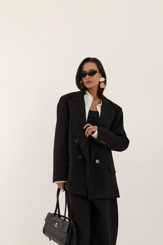 BLAZER DOPPIOPETTO DYNASTY NERO