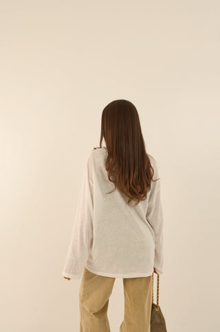 MAGLIA MANICA LUNGA ESSENTIAL BIANCO