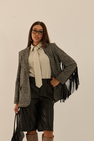 BLAZER FRANGE SHERIFF NERO