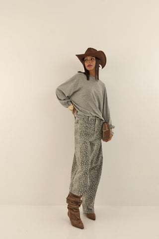MAGLIA MANICA LUNGA ESSENTIAL GRIGIO