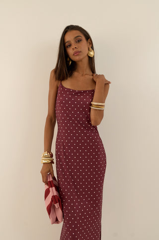 ABITO CANNES POIS BORDEAUX