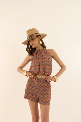 COORDINATO ZIGZAG TERRACOTTA