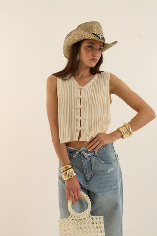 ROMANTIC GILET CREMA