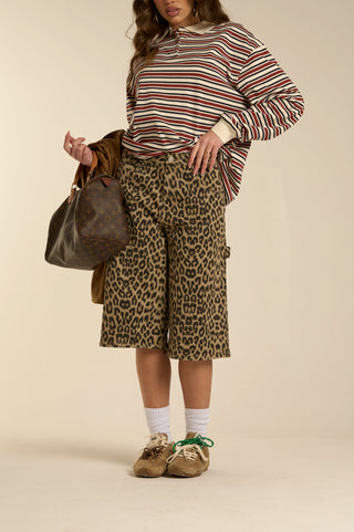 LEOPARD CARGO bermuda
