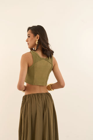 TOP SALOPETTE VERDE
