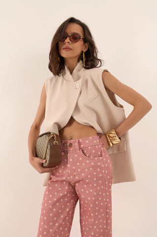 JEANS A POIS BETTY BEIGE