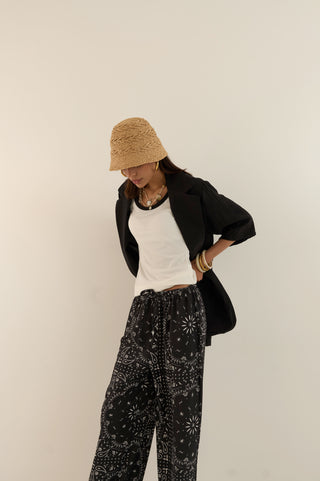 PANTALONE BANDANAS NERO