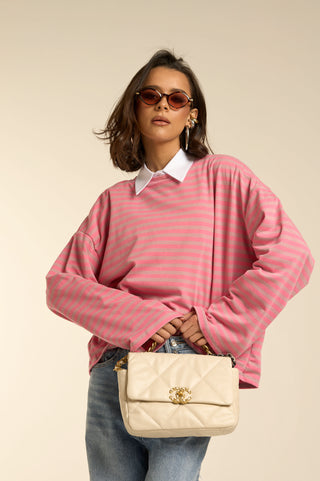 Maglia squadrata a righe MARTINA