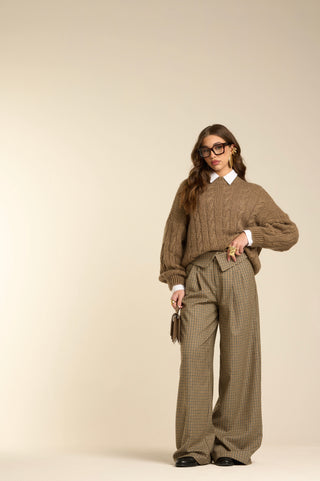 Pantalone sartoriale PIED-DE-POULE