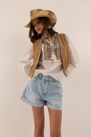 SHORTS CHIARO DOPPIO RISVOLTO
