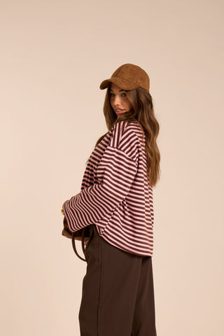 Maglia squadrata a righe MARTINA