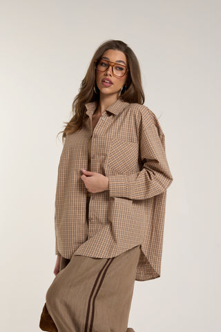CAMICIA BEIG&BROWM
