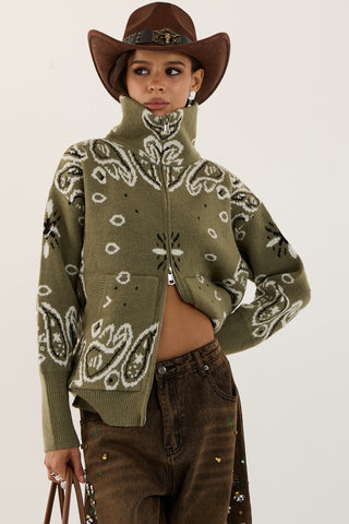 CARDIGAN ZIP RANGER VERDE