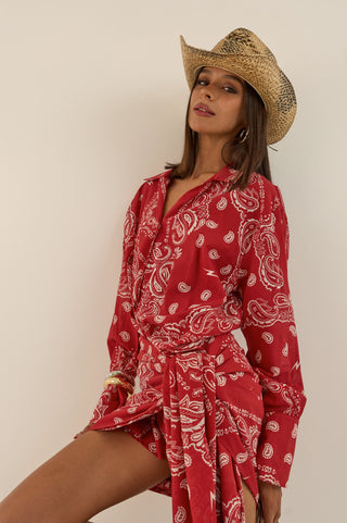 COORDINATO BANDANA PONENTE ROSSO