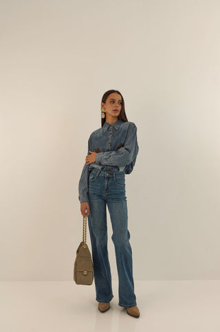 JEANS GAMBA DRITTA SCURO