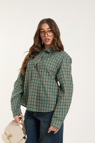 SAGE GRID SHIRT