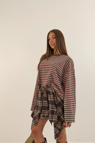 GONNA A CAMICIA MARTY INVERNO MARRONE CIOCCOLATO