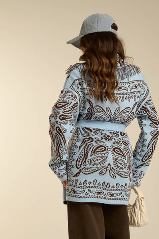 Cardigan Jacquard BLUE