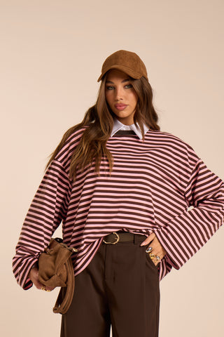 Maglia squadrata a righe MARTINA