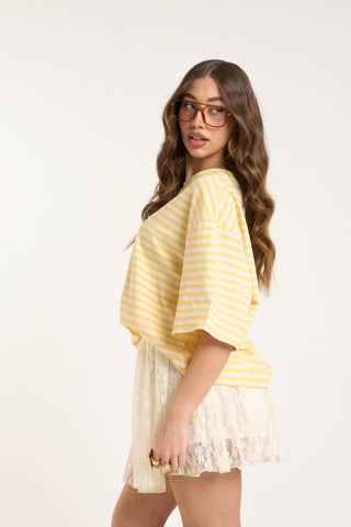 T-SHIRT squadrata a righe MARTINA