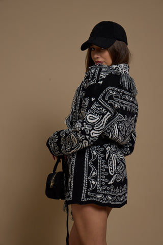 Cardigan Jacquard Black