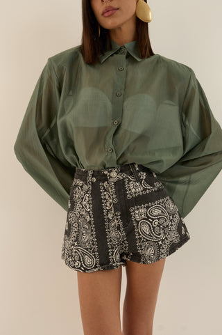 SHORTS BANDANABLACK