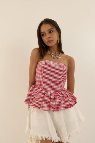 TOP POPPY RED