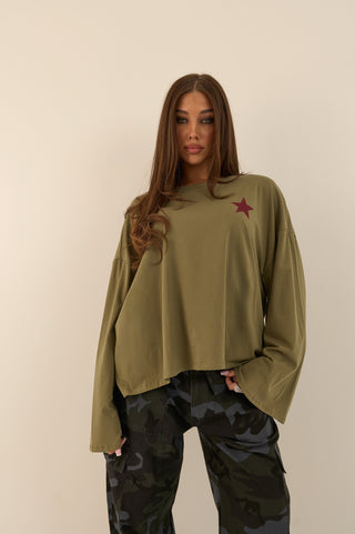 MAGLIA "GOOD THINGS TAKE TIME" VERDE