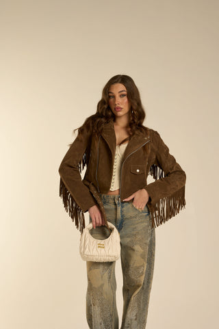 Giacca in Suede stringata FARWESTY