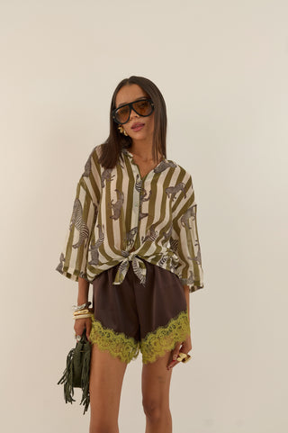 BROWN&GREEN CULOTTE LINGERIE