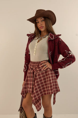 GONNA A CAMICIA MARTY BORDEAUX