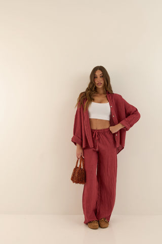 COORDINATO LINO ALGHERO BORDEAUX