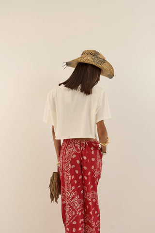 PANTALONE BANDANAS ROSSO